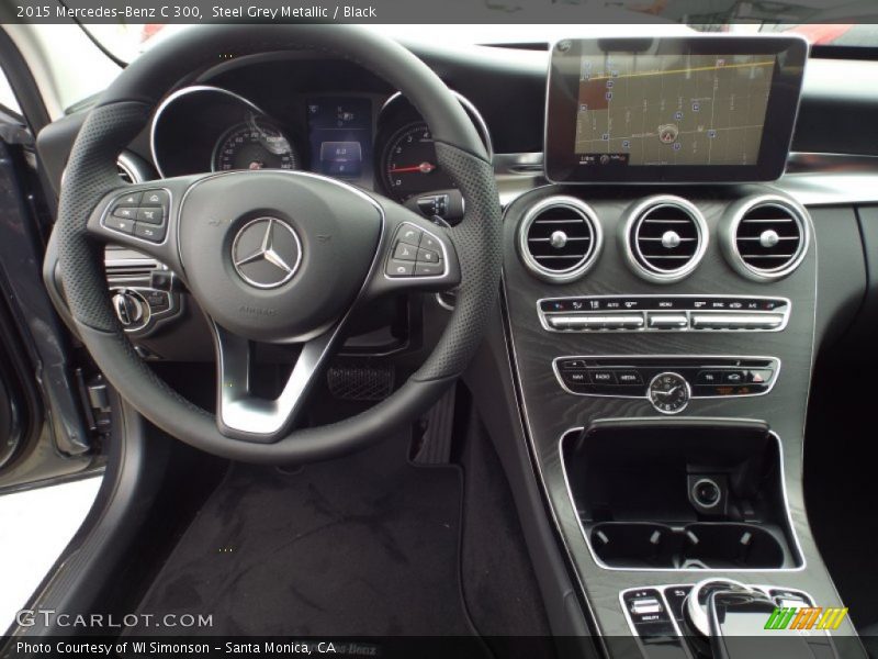 Steel Grey Metallic / Black 2015 Mercedes-Benz C 300