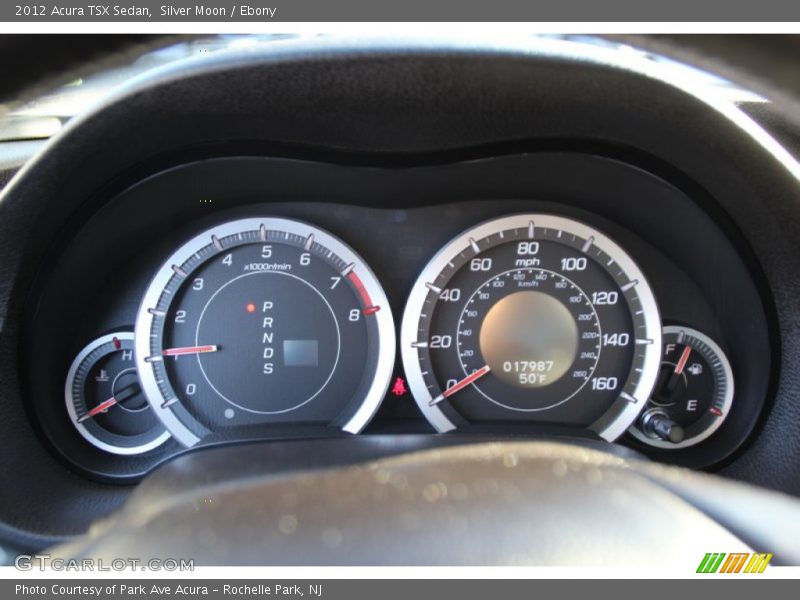 Silver Moon / Ebony 2012 Acura TSX Sedan