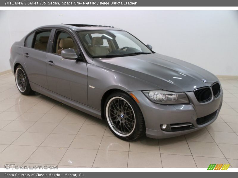 Space Gray Metallic / Beige Dakota Leather 2011 BMW 3 Series 335i Sedan