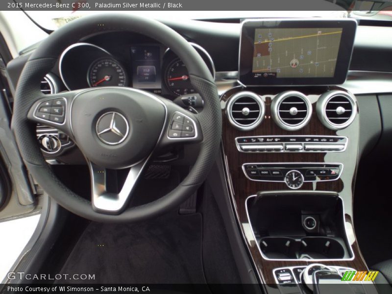 Paladium Silver Metallic / Black 2015 Mercedes-Benz C 300