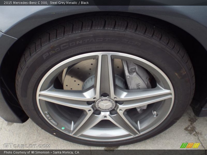 Steel Grey Metallic / Black 2015 Mercedes-Benz C 300