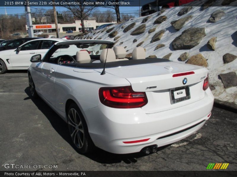 Alpine White / Oyster/Black 2015 BMW 2 Series 228i xDrive Convertible