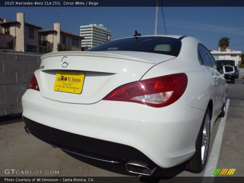 Cirrus White / Beige 2015 Mercedes-Benz CLA 250