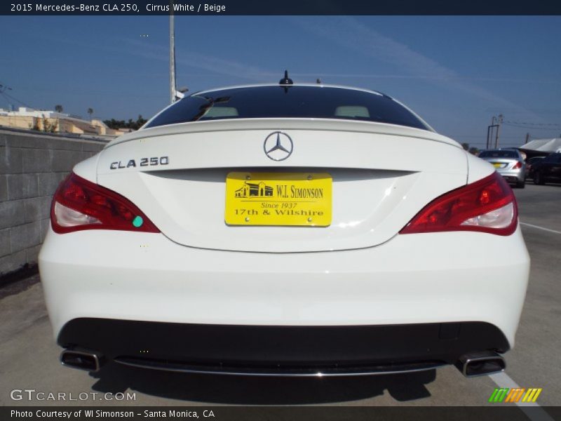 Cirrus White / Beige 2015 Mercedes-Benz CLA 250