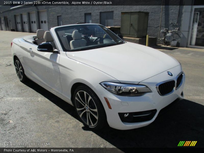 Alpine White / Oyster/Black 2015 BMW 2 Series 228i xDrive Convertible