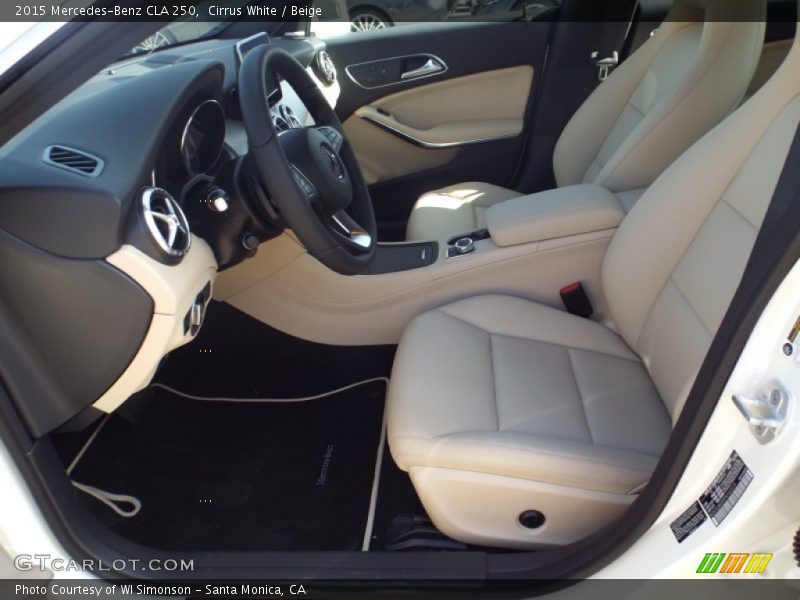 Cirrus White / Beige 2015 Mercedes-Benz CLA 250