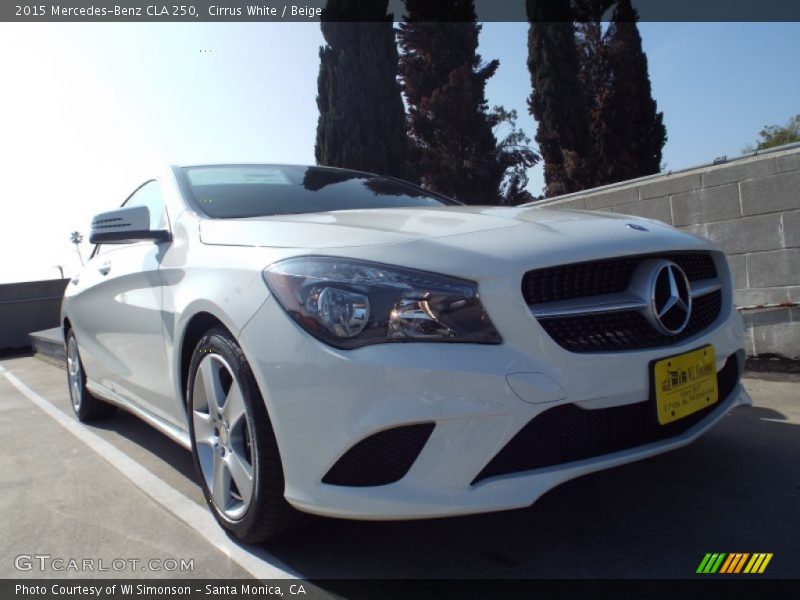 Cirrus White / Beige 2015 Mercedes-Benz CLA 250