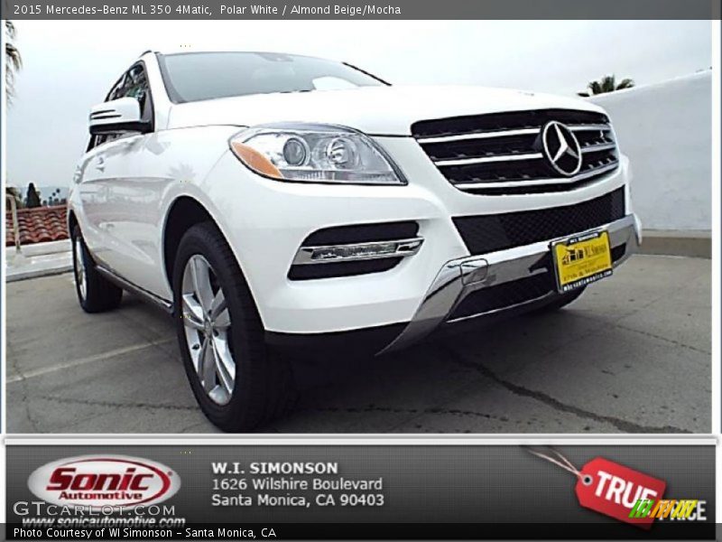 Polar White / Almond Beige/Mocha 2015 Mercedes-Benz ML 350 4Matic