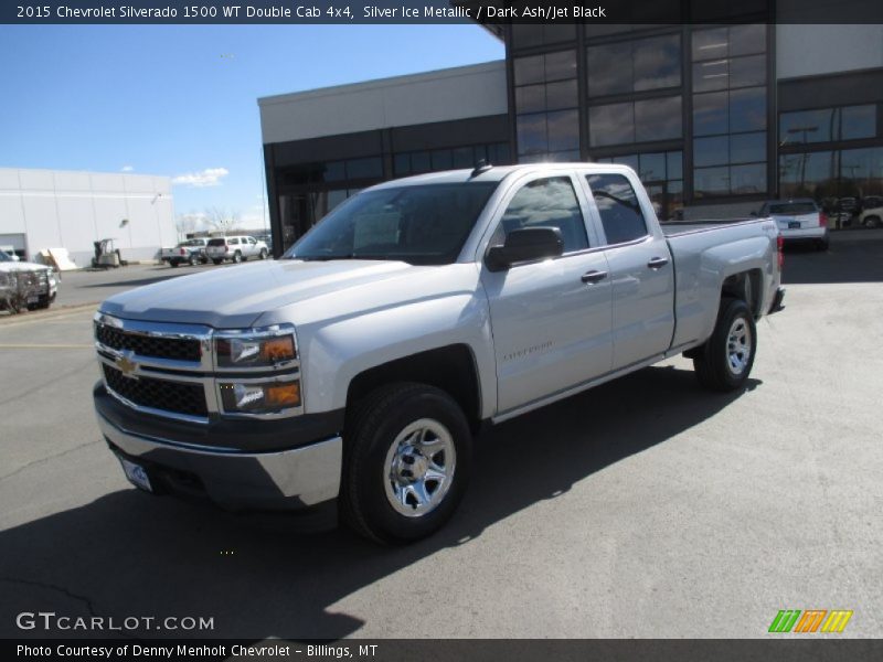 Silver Ice Metallic / Dark Ash/Jet Black 2015 Chevrolet Silverado 1500 WT Double Cab 4x4