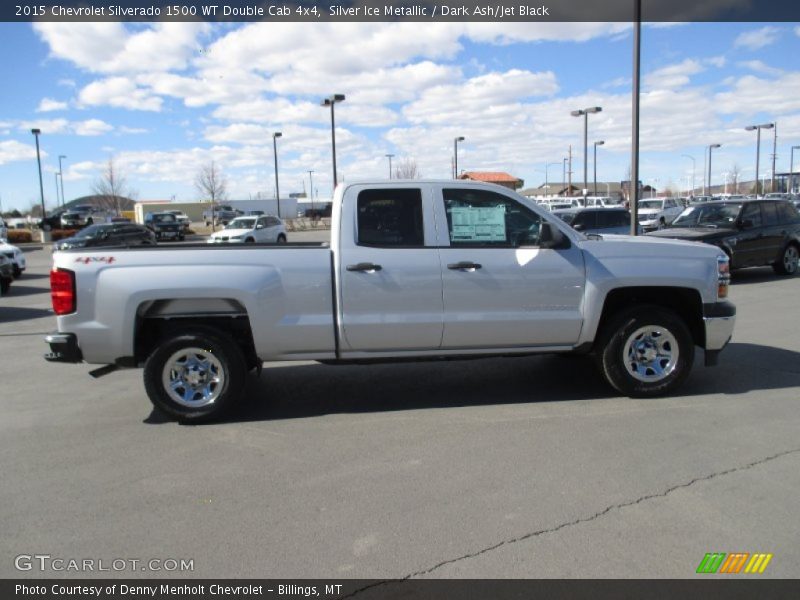 Silver Ice Metallic / Dark Ash/Jet Black 2015 Chevrolet Silverado 1500 WT Double Cab 4x4