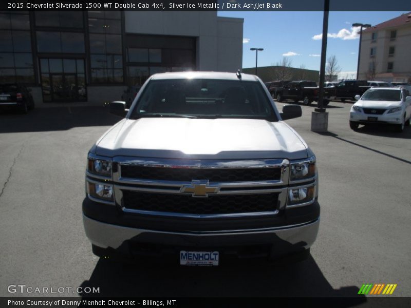 Silver Ice Metallic / Dark Ash/Jet Black 2015 Chevrolet Silverado 1500 WT Double Cab 4x4