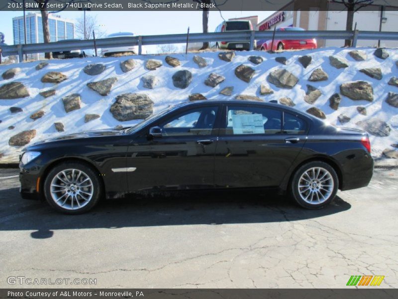 Black Sapphire Metallic / Black 2015 BMW 7 Series 740Li xDrive Sedan