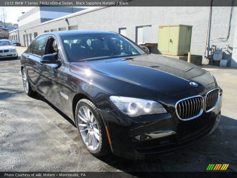 Black Sapphire Metallic / Black 2015 BMW 7 Series 740Li xDrive Sedan
