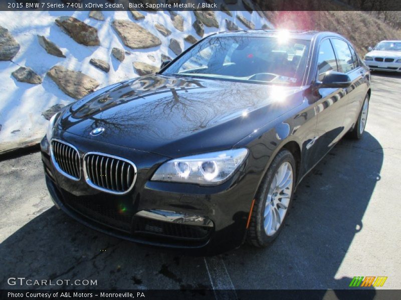 Black Sapphire Metallic / Black 2015 BMW 7 Series 740Li xDrive Sedan