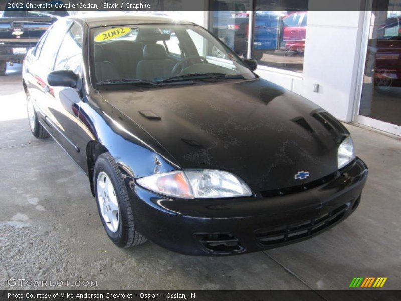 Black / Graphite 2002 Chevrolet Cavalier Sedan