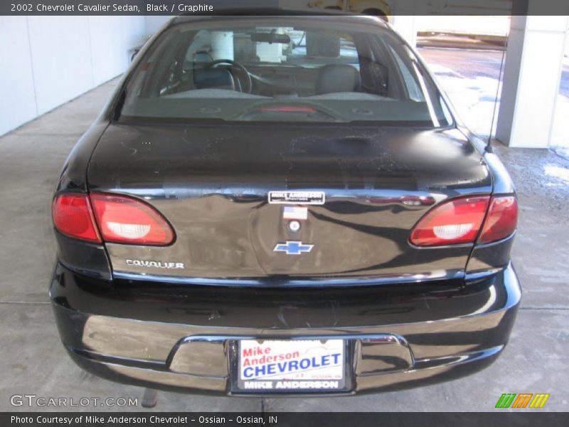 Black / Graphite 2002 Chevrolet Cavalier Sedan