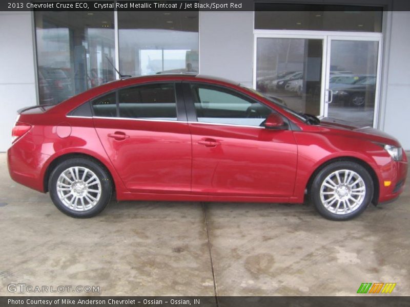 Crystal Red Metallic Tintcoat / Jet Black/Sport Red 2013 Chevrolet Cruze ECO