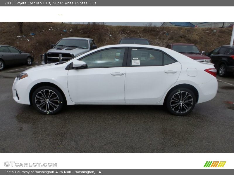 Super White / S Steel Blue 2015 Toyota Corolla S Plus