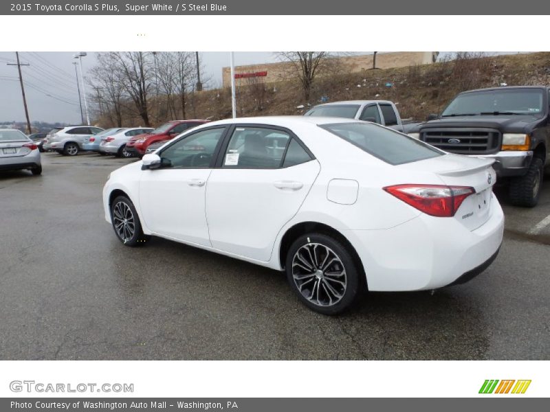 Super White / S Steel Blue 2015 Toyota Corolla S Plus