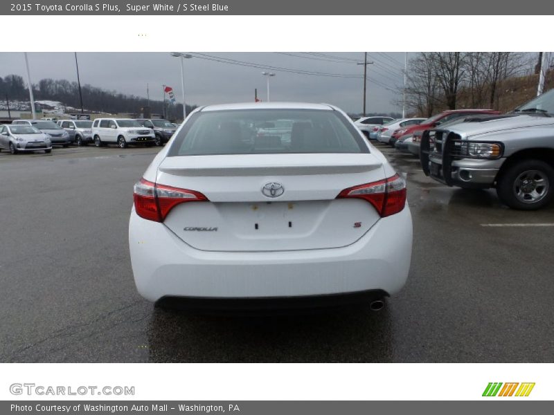 Super White / S Steel Blue 2015 Toyota Corolla S Plus