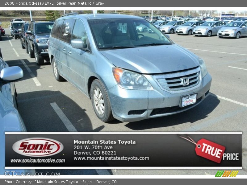 Silver Pearl Metallic / Gray 2008 Honda Odyssey EX-L