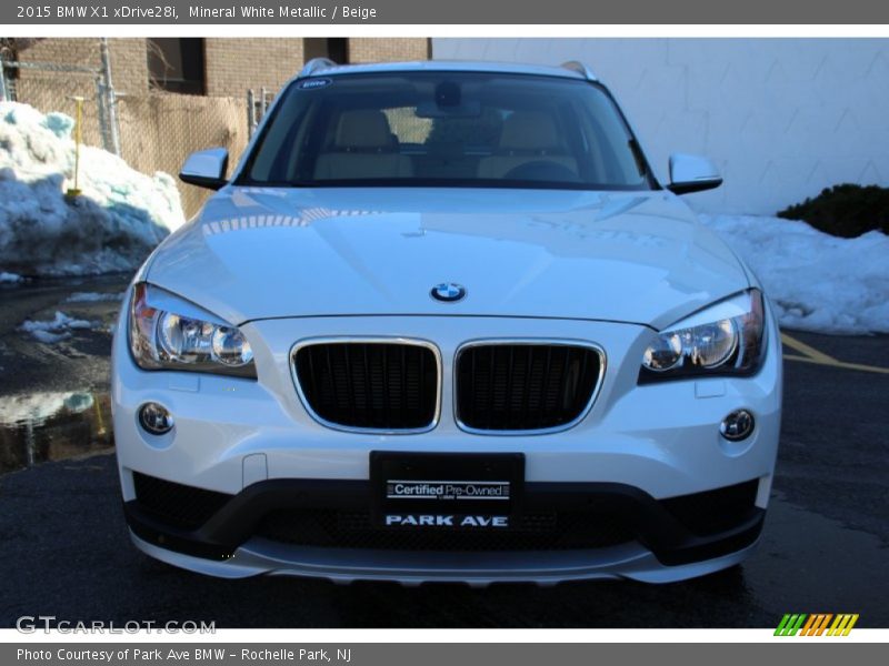 Mineral White Metallic / Beige 2015 BMW X1 xDrive28i