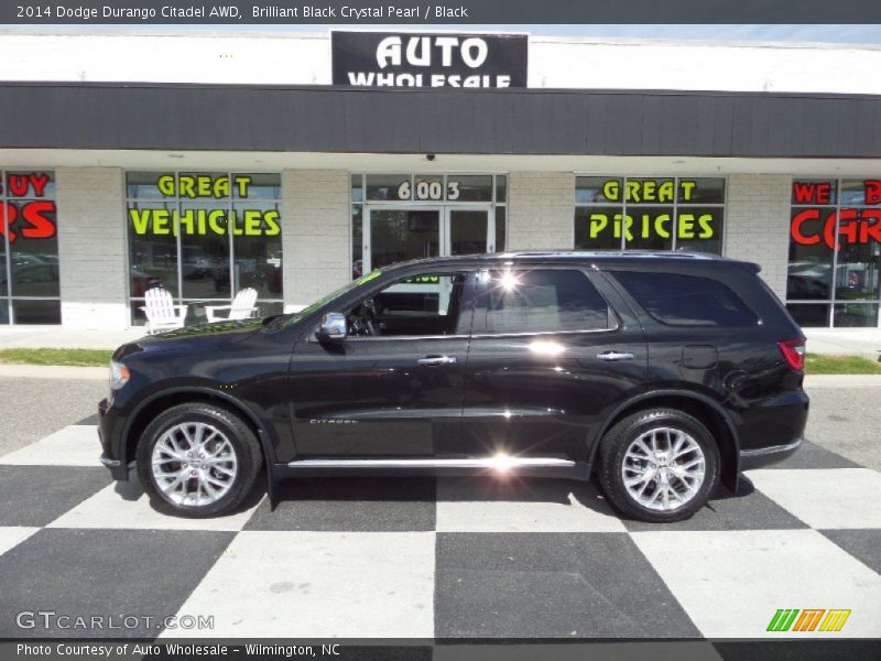 Brilliant Black Crystal Pearl / Black 2014 Dodge Durango Citadel AWD