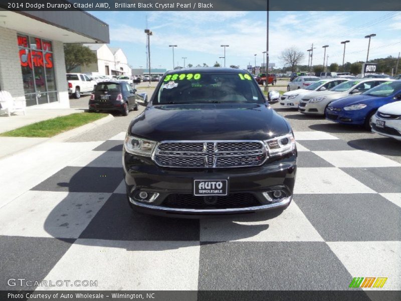 Brilliant Black Crystal Pearl / Black 2014 Dodge Durango Citadel AWD