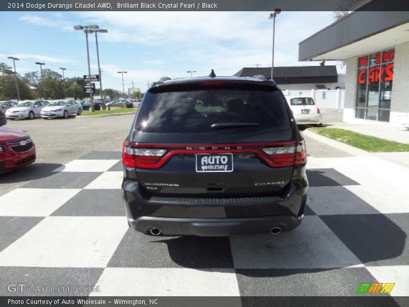Brilliant Black Crystal Pearl / Black 2014 Dodge Durango Citadel AWD