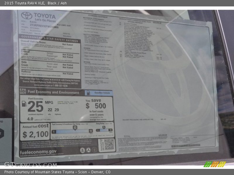 Black / Ash 2015 Toyota RAV4 XLE