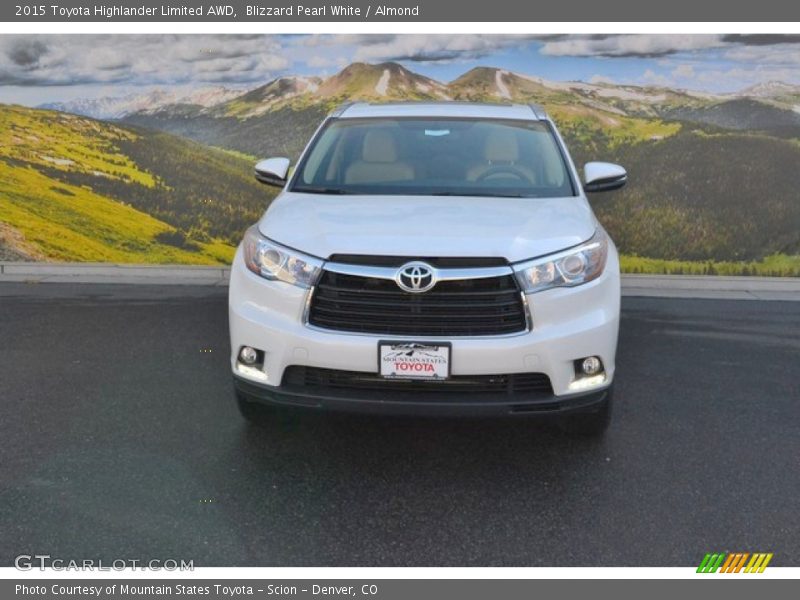 Blizzard Pearl White / Almond 2015 Toyota Highlander Limited AWD