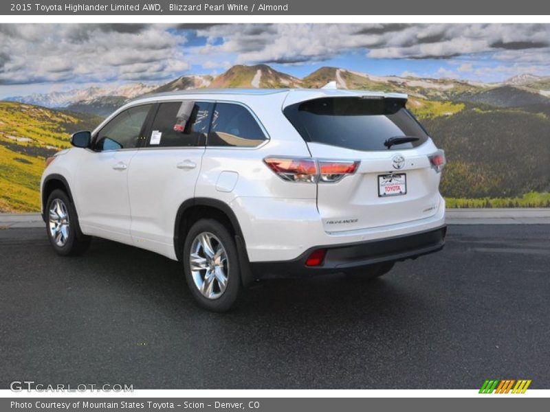 Blizzard Pearl White / Almond 2015 Toyota Highlander Limited AWD