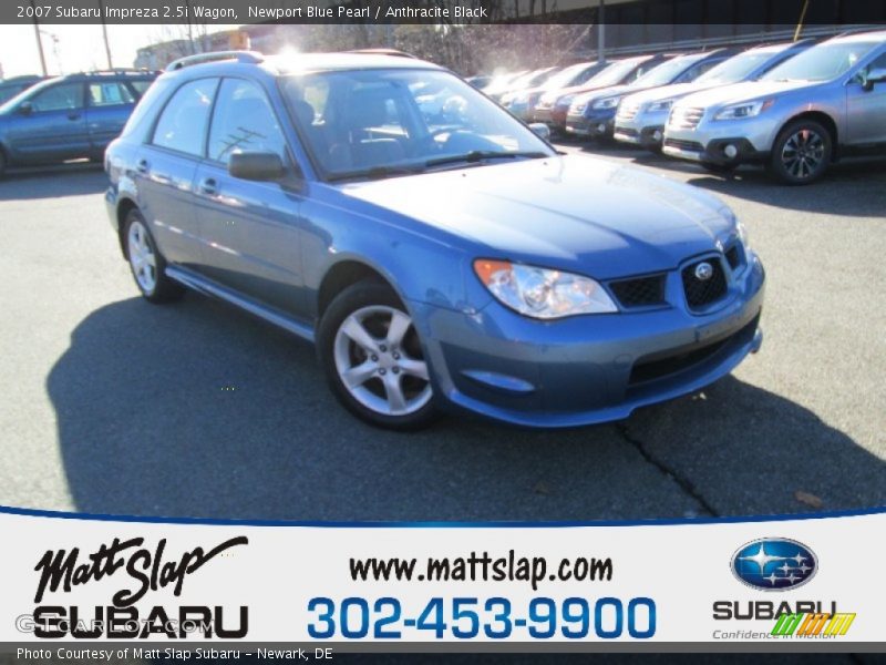 Newport Blue Pearl / Anthracite Black 2007 Subaru Impreza 2.5i Wagon