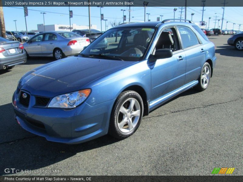 Newport Blue Pearl / Anthracite Black 2007 Subaru Impreza 2.5i Wagon