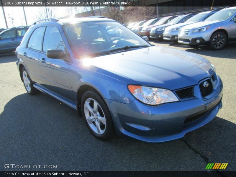 Newport Blue Pearl / Anthracite Black 2007 Subaru Impreza 2.5i Wagon
