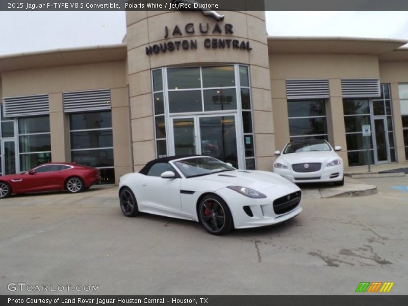 Polaris White / Jet/Red Duotone 2015 Jaguar F-TYPE V8 S Convertible