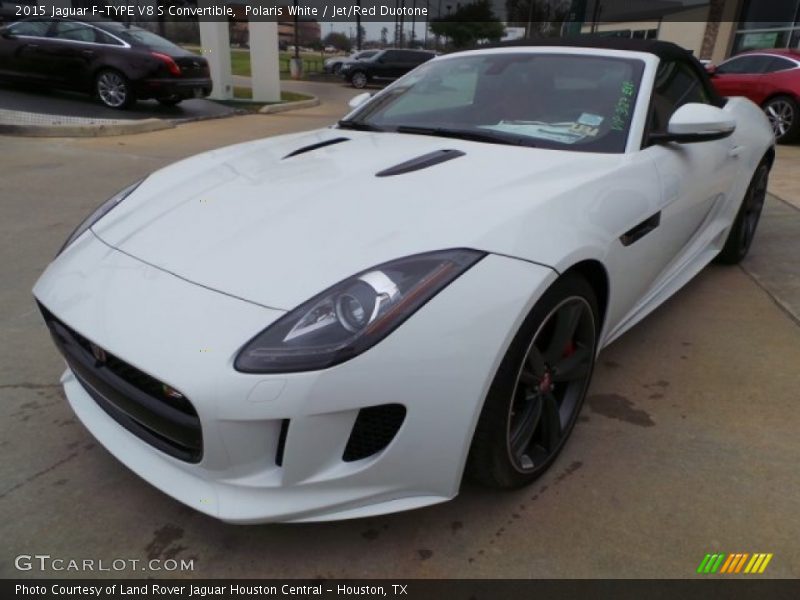 Polaris White / Jet/Red Duotone 2015 Jaguar F-TYPE V8 S Convertible