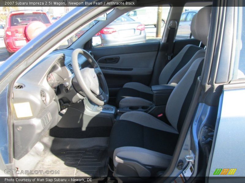 Newport Blue Pearl / Anthracite Black 2007 Subaru Impreza 2.5i Wagon
