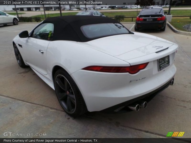 Polaris White / Jet/Red Duotone 2015 Jaguar F-TYPE V8 S Convertible