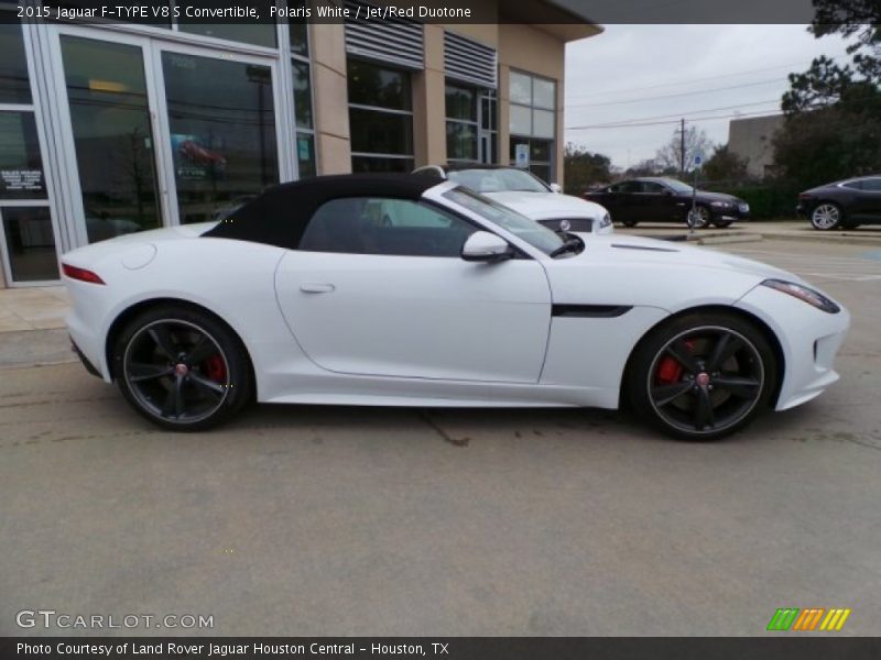 Polaris White / Jet/Red Duotone 2015 Jaguar F-TYPE V8 S Convertible