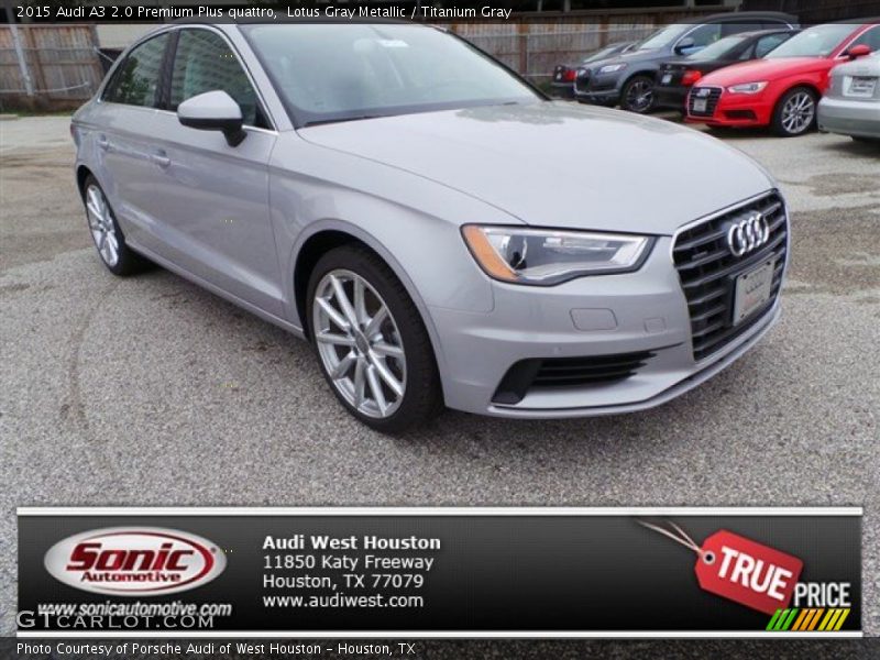 Lotus Gray Metallic / Titanium Gray 2015 Audi A3 2.0 Premium Plus quattro