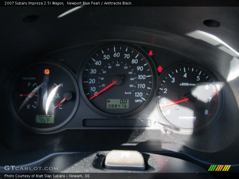 Newport Blue Pearl / Anthracite Black 2007 Subaru Impreza 2.5i Wagon