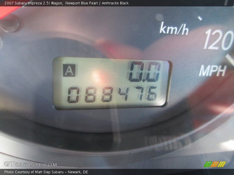 Newport Blue Pearl / Anthracite Black 2007 Subaru Impreza 2.5i Wagon