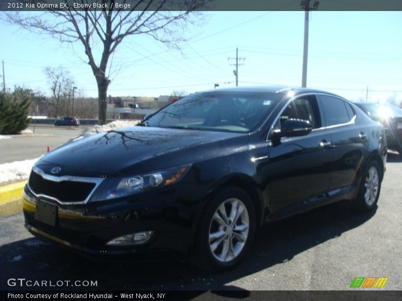 Ebony Black / Beige 2012 Kia Optima EX