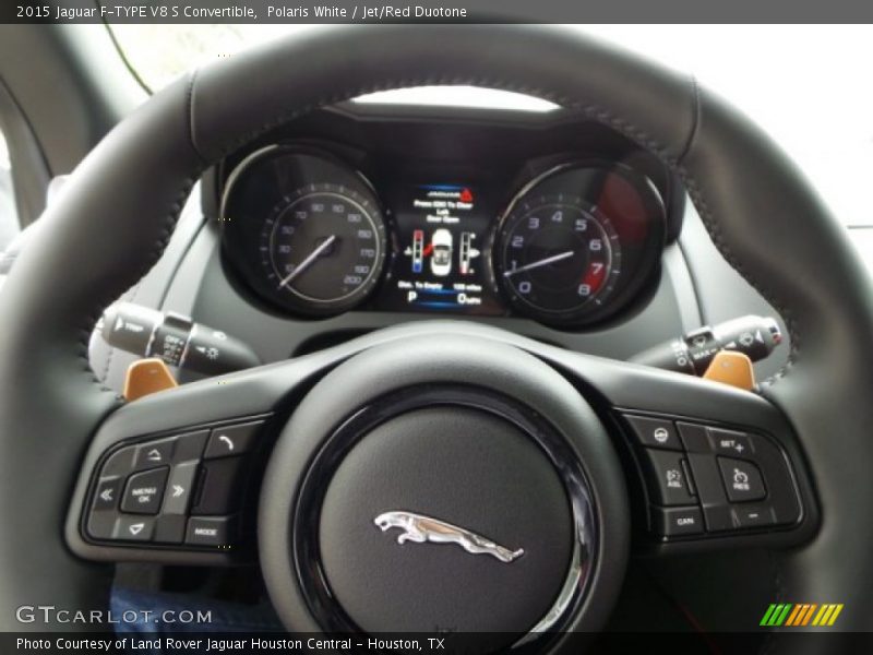 Polaris White / Jet/Red Duotone 2015 Jaguar F-TYPE V8 S Convertible