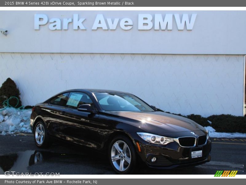 Sparkling Brown Metallic / Black 2015 BMW 4 Series 428i xDrive Coupe
