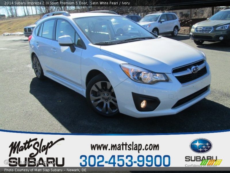 Satin White Pearl / Ivory 2014 Subaru Impreza 2.0i Sport Premium 5 Door