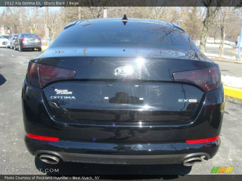 Ebony Black / Beige 2012 Kia Optima EX