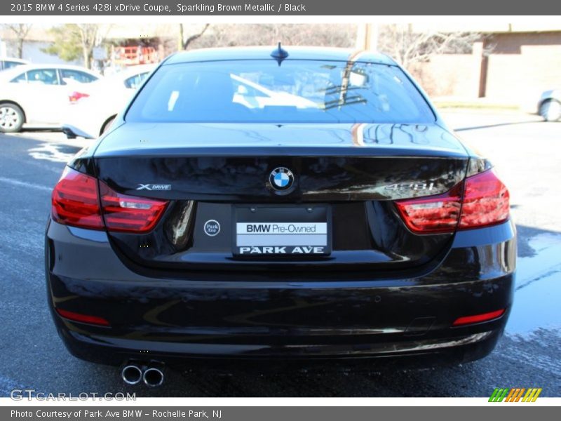 Sparkling Brown Metallic / Black 2015 BMW 4 Series 428i xDrive Coupe