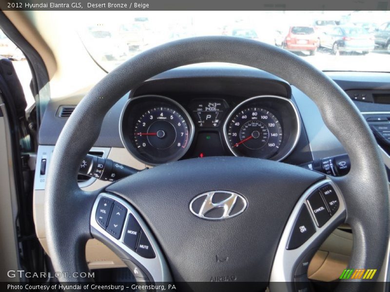 Desert Bronze / Beige 2012 Hyundai Elantra GLS